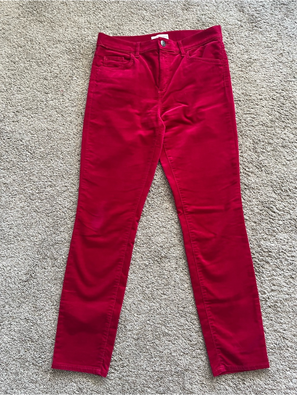 Women’s Loft Stunning Bright Pink Velvet Jeans